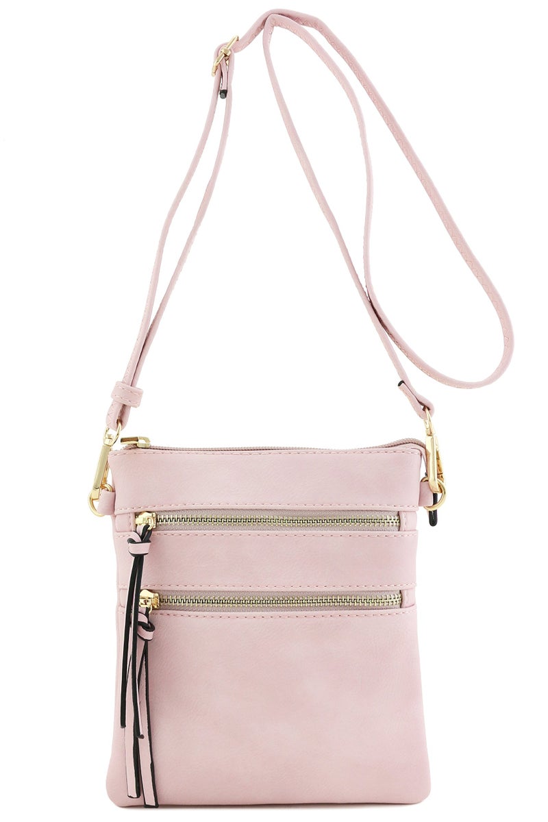 Isabelle Functional Multi Pocket Crossbody Bag (Blush) - Image 2